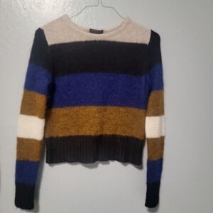 rag & bone  Black and Blue Crew Neck Sweaterra